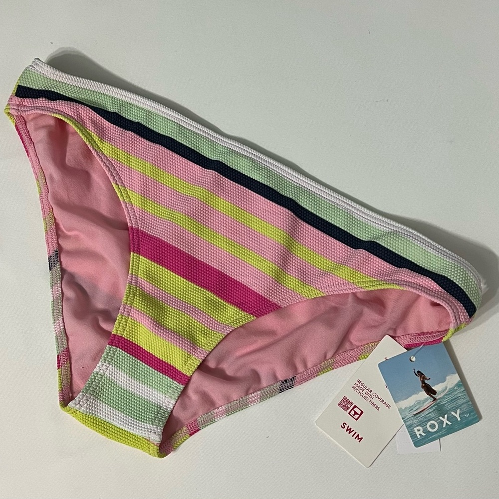 Roxy Juniors' Stripe Soul Bikini Bottoms Size:XL - NWT - Picture 1 of 7